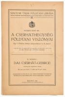 Dr. Noszky Jenő: A Cserháthegység földtani viszonyai. Magyar Tájak Földtani Leírása III. kötet. Bp., 1940, M. Kir. Földtani Intézet, (Stádium-ny.), 283+1+5 t. (4 kihajtható)+IV p+1 színes kihajtható térképmelléklet: A cserhát-hegység földtani térképe, felvette: id. Noszky Jenő dr., 83x89 cm. Kiadói papírkötés,