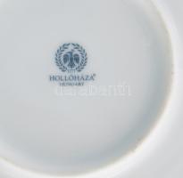 Hollóházi Jurcsák László által tervezett bonbonniere: Női fejek. Matricás, jelzett, hibátlan, d: 18 ...