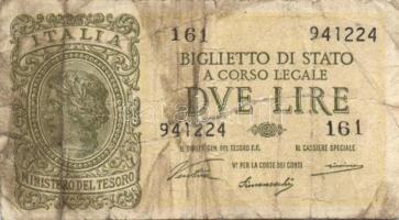 Olaszország/Biglietto di Stato 1939-44. 1L 2klf, 2L (2x) klf aláírással, 5L T:II,III Összesen 5klf d...