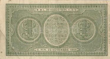 Olaszország/Biglietto di Stato 1939-44. 1L 2klf, 2L (2x) klf aláírással, 5L T:II,III Összesen 5klf d...