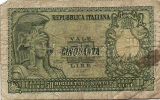 Olaszország 1947. 500L T:III + 1951. 50L, 100L T:III/IV