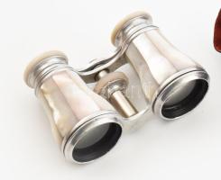 Gyöngyház berakásos színházi látcső, egyik gyűrű lejár