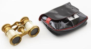 Gyöngyház berakásos színházi látcső, egyik gyűrű lejár