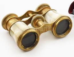 Gyöngyház berakásos színházi látcső, egyik gyűrű lejár