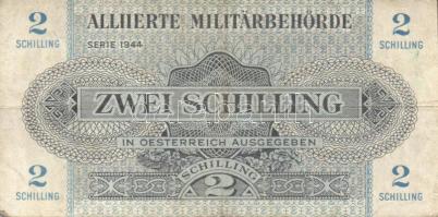 Ausztria/nemzetközi megszállás 1944. 1Sch (1x), 2Sch (2x) T:II/III,III+