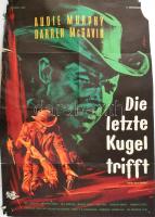 1964 Die letzte Kugel trifft amerikai westernfilm plakátja, hajtott, hiányos, szakadásokkal, 84×58 cm