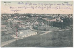 1915 Suceava, Suczawa, Szucsáva, Szőcsvásár (Bukovina, Bukowina); Totale / general view. Verlag hermann Beiner (Rb)