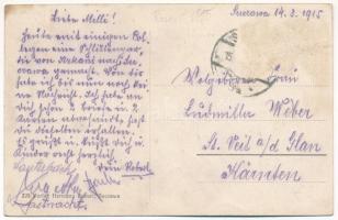 1915 Suceava, Suczawa, Szucsáva, Szőcsvásár (Bukovina, Bukowina); Totale / general view. Verlag herm...