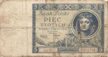 Lengyelország 1930. 5Zl + 1936. 2Zl T:III/IV