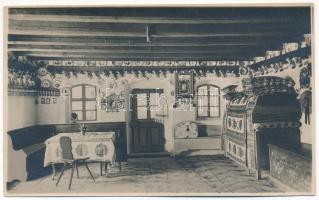 Kisdemeter, Waltersdorf, Dumitrita (Beszterce, Bistrita); Odaie saseasca / Sächs. Bauernstube / Erdélyi szász ház belső, folklór / Transylvanian Saxon house interior, folklore. Foto orig. E. Fischer 1931