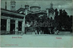 Galati, Galatz; Biserica Greaca, Restaurant, Bererie Centrala / Greek Church, restaurant and beer hall. Edit. Anton Pappadopol (r)