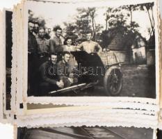 II. világháborús fotó tétel, magyar katonák az orosz fronton, teherautó, páncélvonat, csoportképek, ...