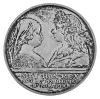 1990. 500Ft Ag "Mátyás király / Beatrix" kapszulában, dísztokban T:BU patina Adamo EM113