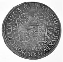 1703K-B 1/2 Tallér Ag "I. Lipót" Körmöcbánya (13,08g) T:XF ph. / Hungary 1703K-B 1/2 Thale...