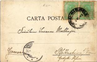 1903 Bucharest, Bukarest, Bucuresti, Bucuresci; Halele / market hall, riverside, bridge (EK)