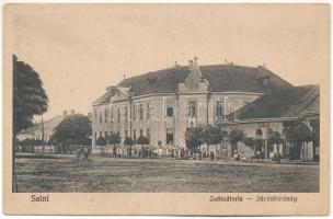 Szinérváralja, Szinér-Váralja, Seini; Járásbíróság, Carol Apai üzlete. Markovits Lázár kiadása 1931 / Judecatoria / county court, shop (EK)