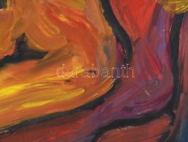 Csepeli Németh Miklós (1934-2012): Női akt, 1972. Olaj, farost, jelezve jobbra lent. Fakeretben. 49x...