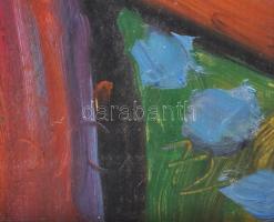 Csepeli Németh Miklós (1934-2012): Női akt, 1972. Olaj, farost, jelezve jobbra lent. Fakeretben. 49x...