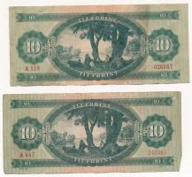 1949. 10Ft (2db) T:F
Hungary 1949. 10 Forint (2pcs) C:F
Adamo F3
