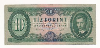 1949. 10Ft "A 401 292858" T:F erős papír Hungary 1949. 10 Forint "A 401 292858" T:F strong paper Adamo F3