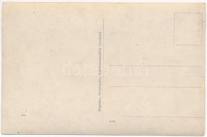 Tátra, Magas-Tátra, Vysoké Tatry; Csorba-tó, villamos vasútállomás / tram, railway station. Hegedüs ...