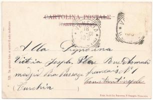 Venezia, Venice; La regata (In partenza) / The Historic Regatta start. F. Guggua litho (Rb)