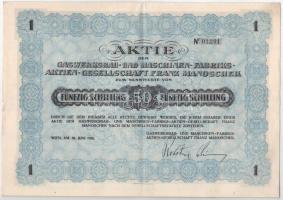 Ausztria / Bécs 1926. "Gaswerksbau- und Maschinen-Fabriks-Aktien-Gesellschaft Franz Manoschek (...