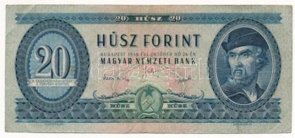 1949. 20Ft "C 124 120110" T:F Hungary 1949. 20 Forint "C 124 120110" C:F Adamo F10