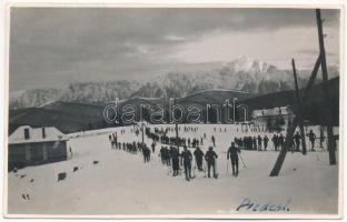 1932 Predeal, téli sport, síelők / winter sport, skiing. Foto M. Vesa (O.N.E.F.) photo (EK)