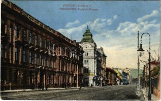 1912 Pozsony, Pressburg, Bratislava; Stefánia út, Liebel Ernő üzlete / Stefanie-Strasse / street view, shop (EK)