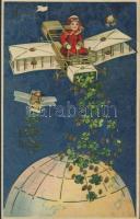 New Year greeting with Flyers litho (EB)