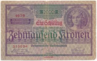 Ausztria 1924. 10.000K "1079 315034" T:VG Austria 1924. 10.000 Kronen "1079 315034" C:VG Krause 85.