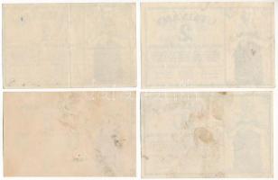 Budapest 1919. 1K + 2K + 5K + 10K "Schlick Nicholson Gép-Waggon- és Hajógyár" utalvány (4x...