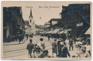 Nagyvárad, Oradea; Bul. Reg. Ferdinand, Drogueria / utca, drogéria, Balogh, Pfaff, Kendel és Barna üzlete, gyógyszertár / street, drugstore, shops, pharmacy. Berecky Arad photo (EB)