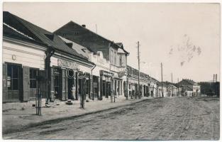 Zsibó, Jibou; Strada Porolissum / utca, F. Paul Goldberger, Z. Fried üzlete / street, shops. photo