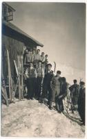 1935 Varful cu Dor, Cabana / winter sport, skiers. photo