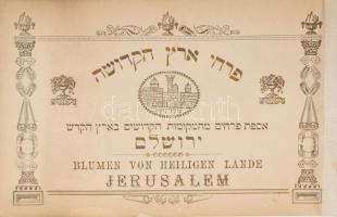 cca 1900 Jerusalem, Blumen des Heiligen Lande / Flowers of the Holy Land / A Szentföld virágai, herb...