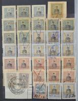 Okmánybélyeg tétel 8 lapos közepes berakóban