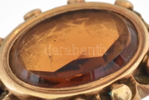 14K arany (Au) gyűrű karneollal jelzett m: 58, 8,61 g