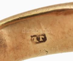 14K arany (Au) gyűrű karneollal jelzett m: 58, 8,61 g