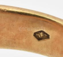 14K arany (Au) gyűrű karneollal jelzett m: 58, 8,61 g