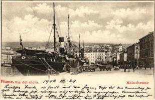 1902 Fiume, Rijeka; Via del Molo (EK)