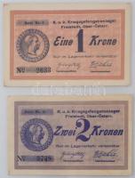 Ausztria / Freistadt hadifogolytábor ~1916. 1K "Serie Nr. 3 - 2633" + 2K "Serie Nr. 1...