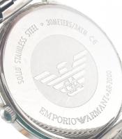 Emporio Armani férfi karóra, vízálló (30m / 3ATM), fém szíjjal, jó állapotban, d: 34 mm. Feltehetőle...
