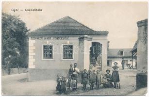 Csanakfalu, Ménfőcsanak (Győr); Széphegyi János vendéglője, étterem, gyerekek (EM)