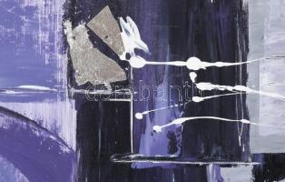 Olvashatatlan jelzéssel: Vízpart. Olaj, vászon. Jelzéssel a hátoldalán. 30x90 cm