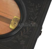 Sztereokép néző. Nagyítós, faragott fa, többféle állítási lehetőséggel, Hordozható, összecsukható 23...