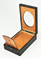 Sztereokép néző. Nagyítós, faragott fa, többféle állítási lehetőséggel, Hordozható, összecsukható 23...