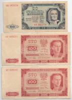 Lengyelország 1948. 20Zl + 100Zl (2x) közeli sorszámok T:F erős papír Poland 1948. 20 Złotych + 100 Złotych (2x) close serials C:F strong paper