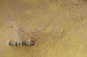 Teás készlet kiöntő, cukortartó, tejkiöntő három részes, réz, XIX. sz